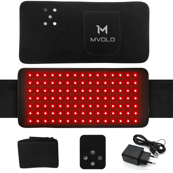 Roodlichttherapie Rugband voor Effectieve Pijnverlichting - Mvolo